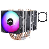 Refroidisseur de CPU à double ventilateur 6 caloducs 90mm Lumière de couleur silencieuse Compatible PC 1151 Ordinateur 1151 Ventilateur de refroidissement de Cpu 90mm