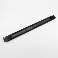 Panneau de gestion de câbles horizontal 1U 19 pouces pour rack, panneau de passage de câbles anti-poussière pour montage en rack