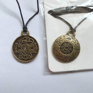 OEM aleación de zinc amuleto bronce encantos moneda collar colgantes <span class=keywords><strong>salud</strong></span> riqueza amuleto 25mm - Product Image 6