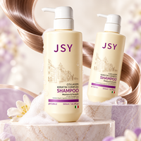 Sampo Keratin Kolagen Kompleks 500ml untuk Rambut Kering dan Rusak, Membersihkan dan Melembapkan untuk Rambut Lebih Halus dan Berkilau Label Pribadi