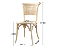 Fabrika Modern Rattan halat koltuk yemek mobilya İstifleme düğün ziyafet mutfak ahşap restoran yemek sandalyeleri