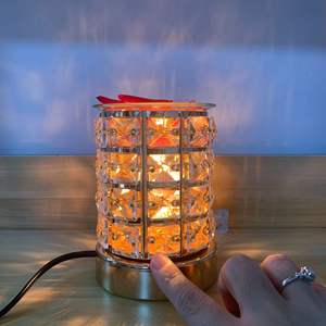 Diffuseur <span class=keywords><strong>de</strong></span> cire électrique <span class=keywords><strong>de</strong></span> luxe en cristal, chauffe-bougie à brancher, brûleur d'huiles essentielles pour salon <span class=keywords><strong>de</strong></span> beauté, chambre à coucher, décoration intérieure - Product Image 2