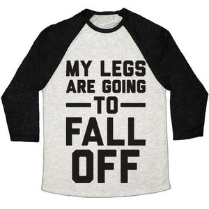 Camiseta de béisbol unisex Tri-Blend con estampado de "My Legs Are Going to Fall Off" - Product Image 4