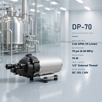 Pompe à diaphragme micro DP-70 0,094HP, 5,02L/min, 0,48MPa, pétrochimie, électronique, céramique, textile, papier, pulvérisation