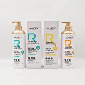ALAPEX Biotina Queratina Hidratante y Refrescante 2 en 1 Champú y Acondicionador Reparador Anticaída <span class=keywords><strong>para</strong></span> Cabello Dañado - Product Image 6