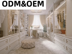 Muebles de Dormitorio y <span class=keywords><strong>Vestidor</strong></span> Modernos, Ecológicos, de Madera Maciza y Duradera, con Puertas de Vidrio para Oficina en Casa - Product Image 2