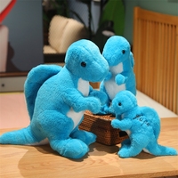 Vente en gros de peluches douces de dinosaures, jouets en peluche dragon mignon, poupées en peluche Tyrannosaurus rex, poupée mécanique à griffes