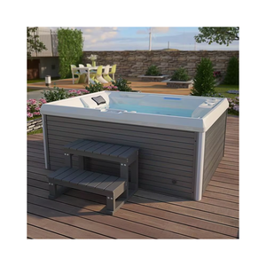 Nouvelle baignoire spa multifonctionnelle en acrylique pour 3 adultes, bain à remous pour l'extérieur, la maison, l'hôtel - Product Image 1