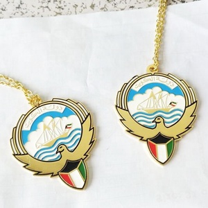 Hot bán Nhà nước của áo của cánh tay cánh tay kuwait biểu tượng kim loại kim loại mềm Men Nam châm từ tính Áo Trâm điện thoại Huy hiệu pin Sticker - Product Image 2