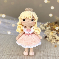 Offre Spéciale fait à la main peluche filles Amigurumi princesse poupée Crochet princesse jouet Crochet poupées pour fille cadeau