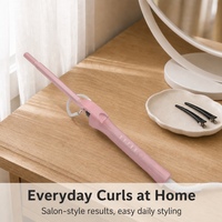 Fer à boucler professionnel en céramique ionique PTC, réglable en température, compact, pour usage quotidien à domicile, pour des boucles volumineuses