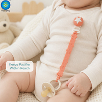Attache-tétine en silicone anti-perte, sangle de maintien pour sucette, clip de jouet de dentition pour bébé de qualité alimentaire, pour poussette et vêtements