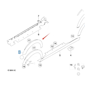 51777349421 ไพรเมอร์คิ้วล้อหน้าซ้ายสําหรับ <span class=keywords><strong>Mini</strong></span> Cooper R55 R56 - Product Image 4