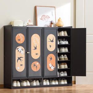 Mueble Zapatero de Estilo Vintage para Entrada con Almacenamiento, Mueble de Recibidor Retro, Zapatero Multifuncional para el Hogar - Product Image 3