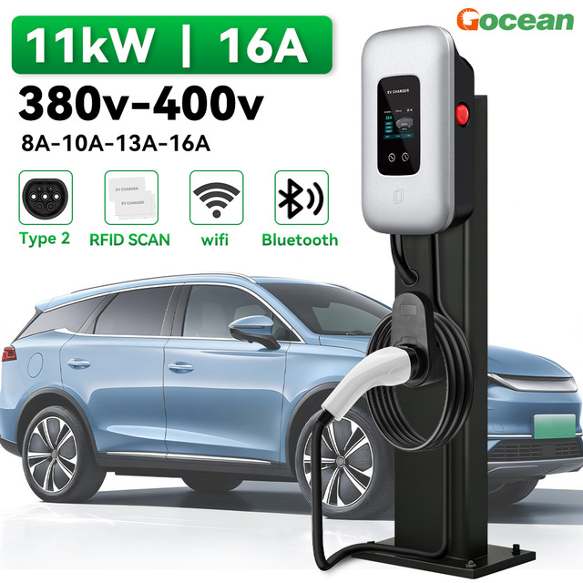 Gocean 11KW Car Charge Station Ac Portable Ev Charger En Plus Home Car Charge Station for Electric Vehicles