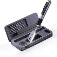 Fer à souder électrique portable FNIRSI HS-02A HS-02B 100W, haute durabilité, poignée crayon, chauffe en 2s, batterie incluse, boîte de rangement