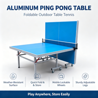 Table de ping-pong pliable en aluminium