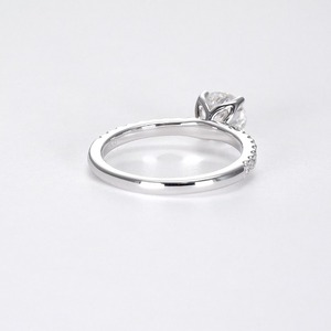 Bague de fiançailles SGARIT certifiée IGI avec diamant de laboratoire de 3 carats pour femme, bague en or blanc 14 carats avec pierres latérales, bague de mariage - Product Image 5