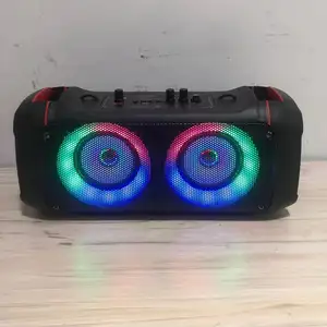 Speaker kaya Bass nirkabel luar ruangan, speaker nirkabel Bass keras tahan air 1500mAh, suara Stereo 360 derajat, Port mikrofon bawaan