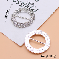 Boucles de ceinture coulissantes en alliage de zinc sans nickel, plaquées argent/or, à deux rangées de strass, pour ceintures et vêtements – Vente en gros