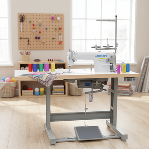 JUKKY Best 8700 <span class=keywords><strong>Machine</strong></span> à <span class=keywords><strong>coudre</strong></span> industrielle à bras long haute vitesse, point noué électronique, pour vêtements et confection - Product Image 1