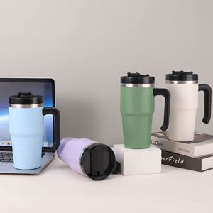 Anti-fog <b>Condensation</b> 30oz Stainless Steel Vacuum Insulated Car Tumbler Travel Mug With Handle Straw - Product Image 1