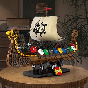 66010-66037 Barcos de Plástico ABS Modelo Barco Pirata Adornos Educativos Transfronterizos para Niños Ensamblaje de Partículas Pequeñas - Product Image 1