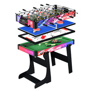 Chất Lượng Cao 4-Trong-1 Gấp Chân Đa Trò Chơi Bảng Với Snooker Hồ Bơi Bida Bóng Đá Bóng Bàn Bóng Đá Và Không Khí Hockey TM-4883 - Product Image 1