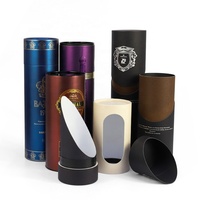 Caja de Regalo Personalizada para Vasos de Whisky, Vodka o Vino, en Forma de Cilindro Ovalado con Ventana Abierta