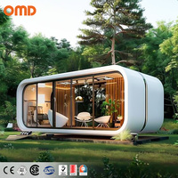 Cabine Apple, hôtel, maisons préfabriquées, maison spatiale, pod, capsule spatiale miniature, structure de construction préfabriquée, cabine Apple pour terrain non utilisé
