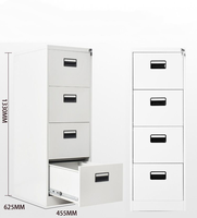 Armoires de rangement modernes en métal industriel, verrouillables, à 4 tiroirs, avec serrure à clé, pour la maison, le bureau, l'école, l'hôpital, la salle de sport