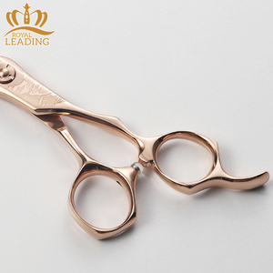 Tijeras profesionales de peluquero para zurdos, de oro rosa, para cortar el pelo - Product Image 6