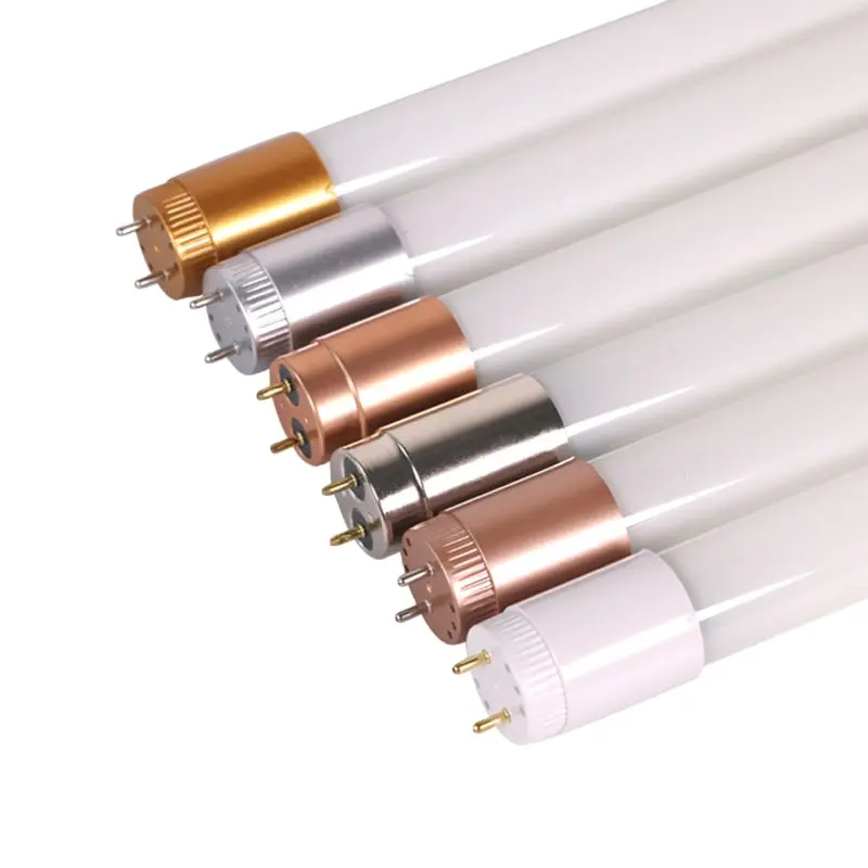 Indoor Glass Plastic PC LED Tube Lights 2FT 10W 4FT 20W 200LM/W High Efficiency T8 LED Tube Light With Raw Materials