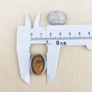 Erstaunliche Edelstein perlen Ovaler Stein Silber <span class=keywords><strong>Magic</strong></span> Box Natur kristall Amethyst Rosenquarz Tiger Eye Spacer Perle für die Schmuck herstellung - Product Image 3