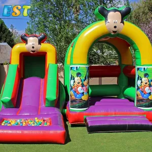 Коммерческий надувной прыгающий замок с горкой и детский бассейн аниме тематический надувной замок на открытом воздухе
