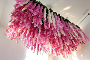 Silk Circle Decorative Flower <strong>Wreaths</strong> Arch Wedding Hanging Ceiling Flowers for Wedding Ceiling Decoration - Product Image 5