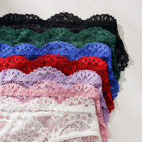 Lingerie sexy en maille de dentelle taille basse pour femmes sous-vêtements string évidés transparents avec culotte tricotée en strings