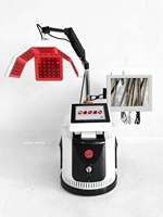 Appareil de thérapie capillaire LLLT 650nm à lumière rouge à faible intensité, directement de l'usine, 5-en-1, avec brosse micro-électrique et détection du cuir chevelu