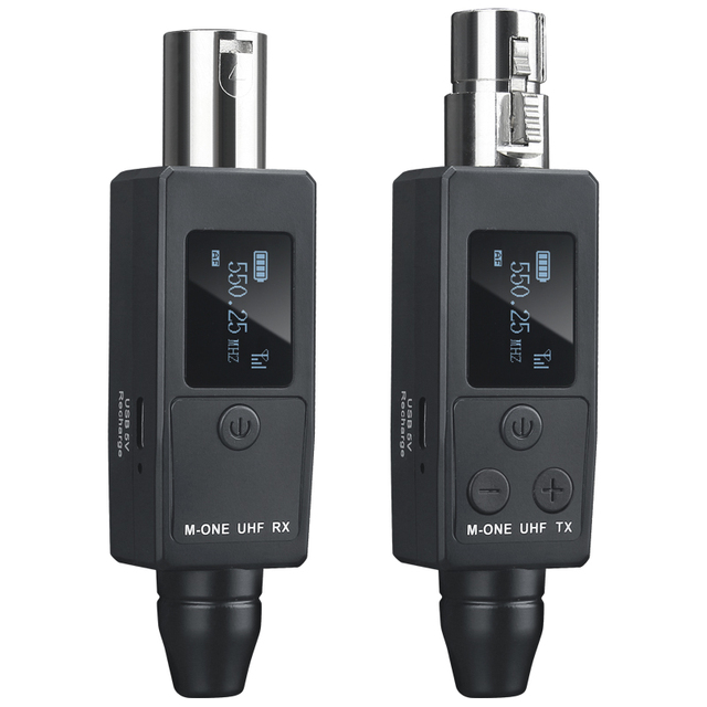 Professional Dynamic Microphone XLR Speaker Transmitter Converter UHF Wireless and Digital Wired Microphone Adapter