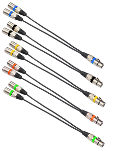 0.<span class=keywords><strong>3</strong></span>米彩色XLR <span class=keywords><strong>3</strong></span>针公到<span class=keywords><strong>2</strong></span> XLR母连接器麦克风延长线Y分离器电缆适配器线 - Product Image 2