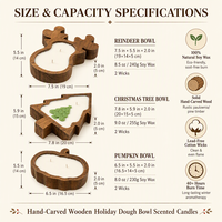 Bol à bougie en bois personnalisé, récipient pour bougie parfumée, support décoratif pour la fête des mères, emballage cadeau et décoration intérieure
