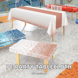 Hiện Đại Dùng Một Lần <span class=keywords><strong>PE</strong></span> Khăn Trải Bàn Màu Hồng Vàng In Mô Hình Không Thấm Nước Và Oilproof Bìa Cho Đảng Nhà Dệt Kim Bảng Bìa - Product Image 3