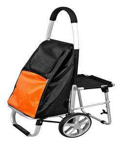 Carrito de Compras con Ruedas de Alta Gama con Asiento de Aleación de Aluminio - Product Image 1