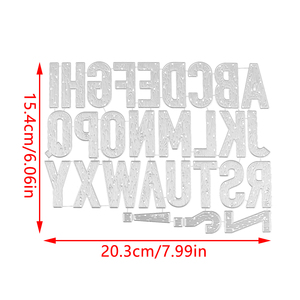 AAGU 26 pièces de matrices de découpe en forme de lettres majuscules pour la création de cartes, les pochoirs en relief, le scrapbooking, les matrices de découpe pour l'artisanat - Product Image 2