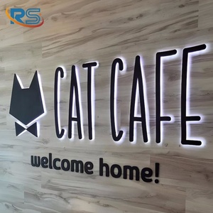 Xếp lit kênh Chữ kim loại kinh doanh Logo Backlit signage thép không gỉ dấu hiệu cho bên ngoài nhà tùy chỉnh 3D chữ - Product Image 5