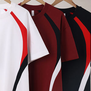 Camiseta de Alta Calidad con Diseño Nuevo, Logotipo Personalizado Impreso, Estilo Preppy de Color en Contraste, 220 GSM, 100% Algodón, Transpirable y Ecológica para Parejas - Product Image 3