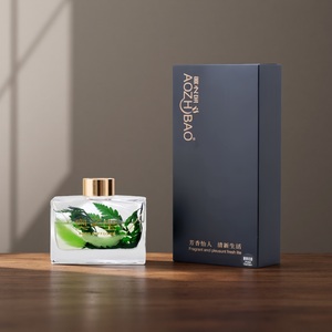 Difusor de caña para baño-Botella de vidrio decorativa de 120ml con varillas de caña Fragancia para el hogar para servicios de hotel y venta al por mayor - Product Image 1