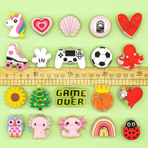 Venta al por mayor personalizado Kawaii <span class=keywords><strong>Animal</strong></span> flores 3D dibujos animados LED zapato encantos luminoso PVC Luz Accesorios para fiestas infantiles - Product Image 1