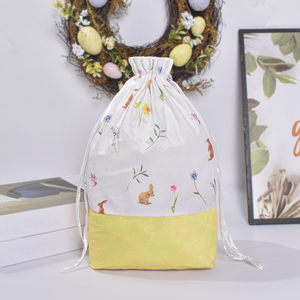 Factory Direct Selling Velvet Rabbit Printing Drawstring Sublimation Blank <strong>Easter</strong> Craft <strong>Bags</strong> - Product Image 3
