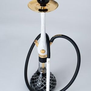 Golden Luxury Nightclub Simple Bucket <strong>Hookah</strong> Shisha Domestic <strong>Wookah</strong> Arabian Wood Stainless Steel Mirror - Product Image 3